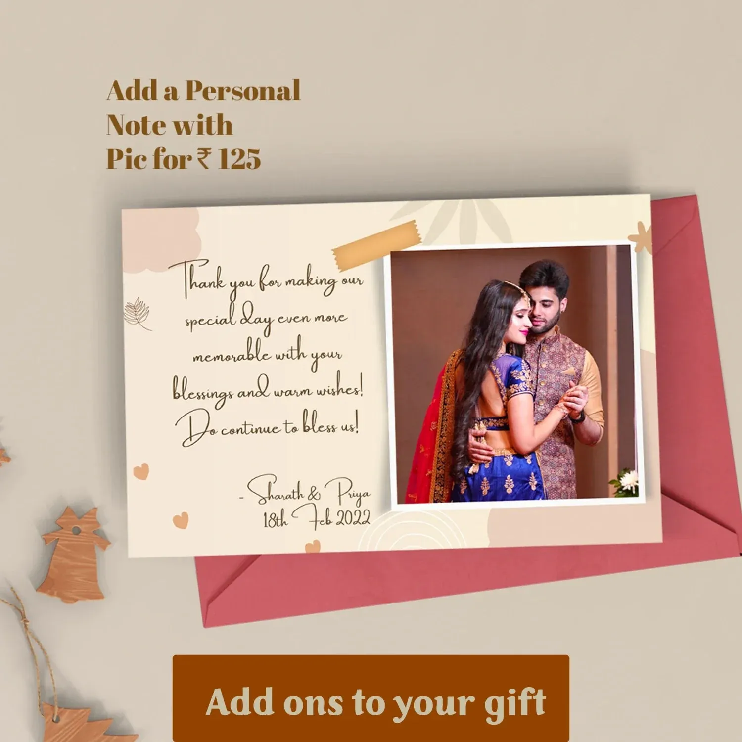Classy Leather Customized Couple Traveller Combo (2 pcs) - Peach