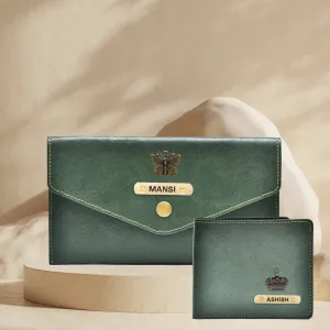 Classy Minimal Clutch   Classy Men's Wallet | Couple Gifts - Olive Green
