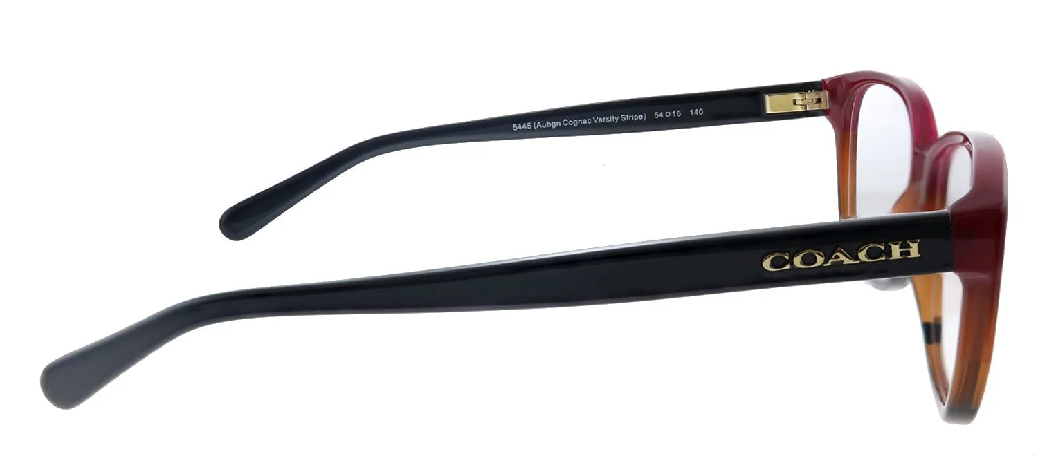 Coach HC 6103 5445 Square Plastic Burgundy Eyeglasses with Demo Lens