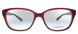 Coach HC 6103 5445 Square Plastic Burgundy Eyeglasses with Demo Lens