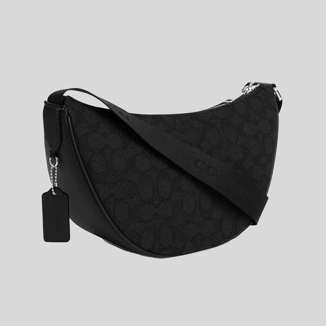 COACH Pace Shoulder Bag In Signature Jacquard Silver/Black RB-CT822