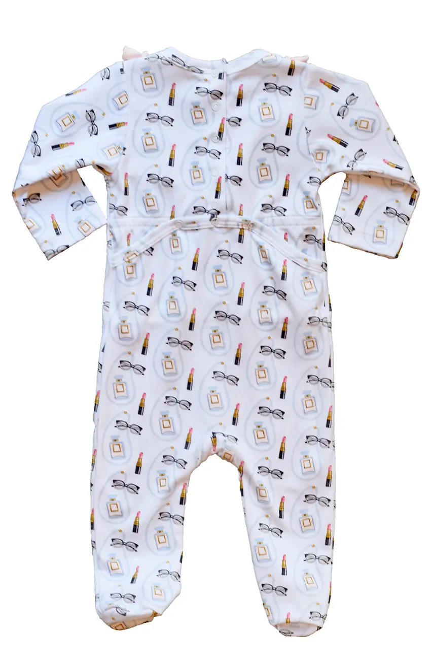 Coco Print Footie with Ruffle