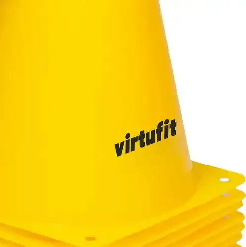 Conuri antrenament VirtuFit-23cm-12buc-Galben