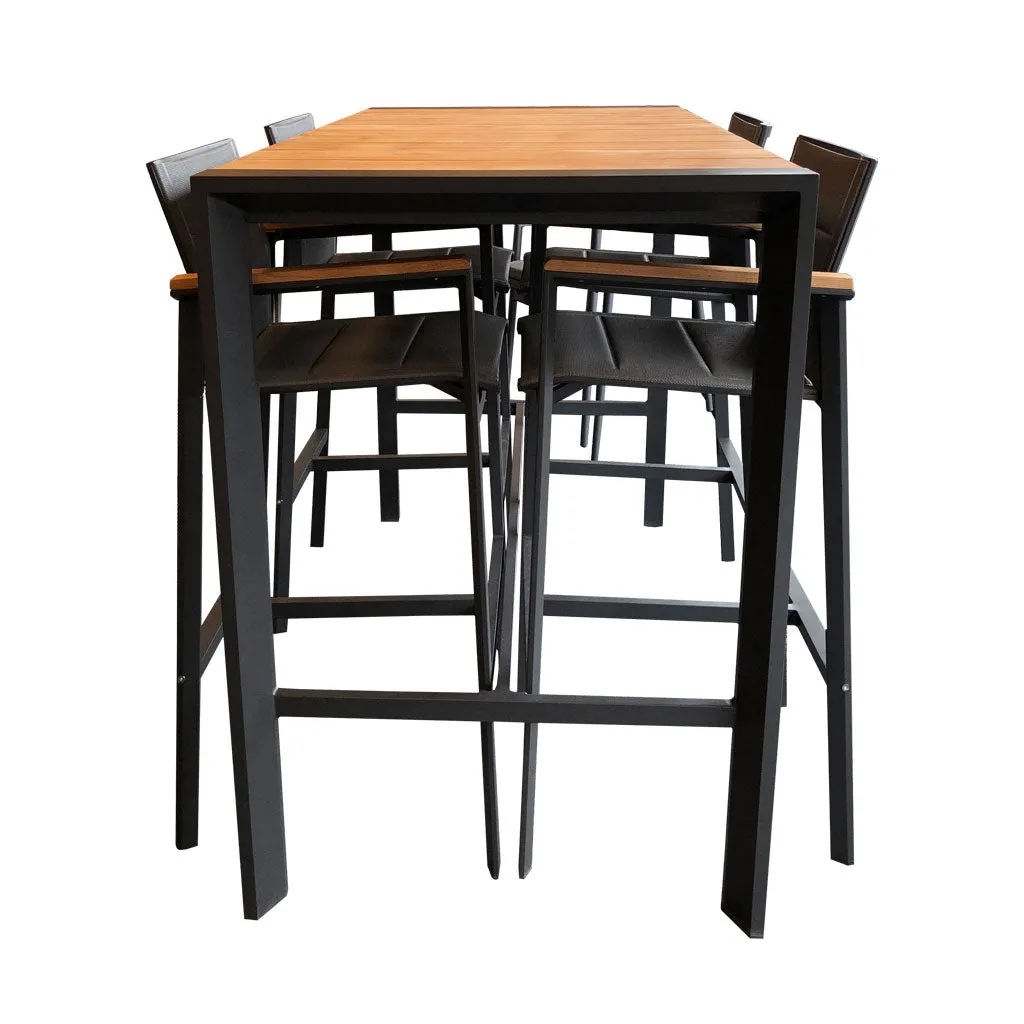 Copenhagen Outdoor Bar 5pce Set - Charcoal
