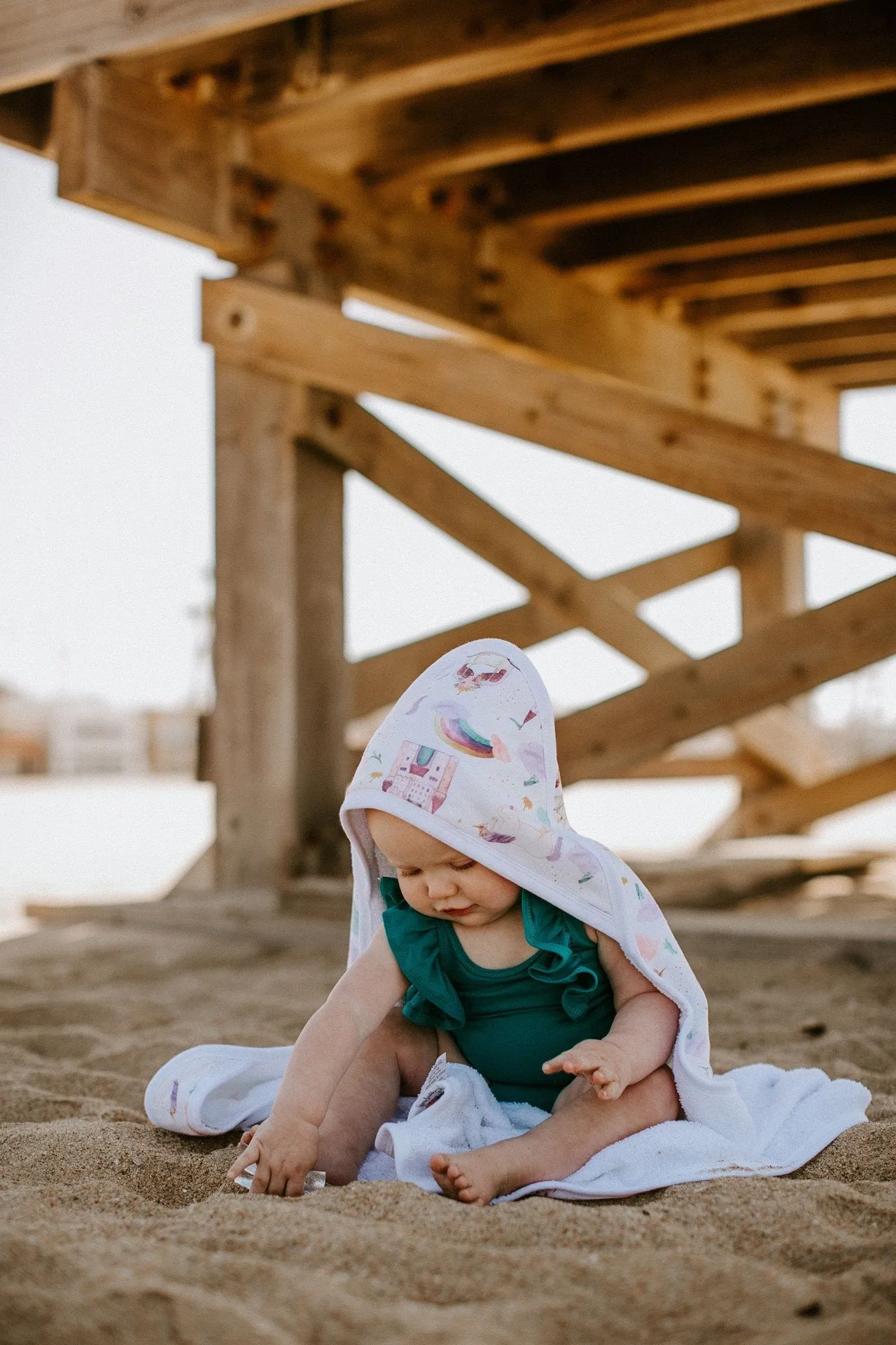 Copper Pearl Enchanted Knit Hooded Towel