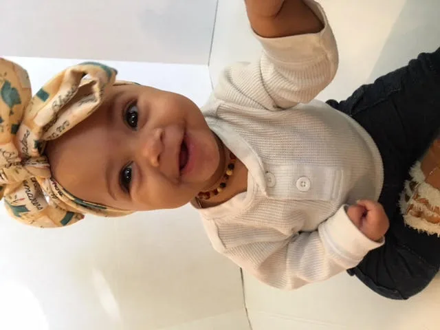 Coral Designer floral Headwrap