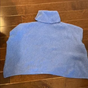 Cozy Blue Turtleneck Poncho purchased in Europe