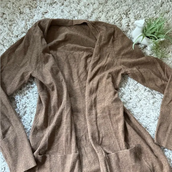 Cozy Brown Heathered Cardigan Sweater