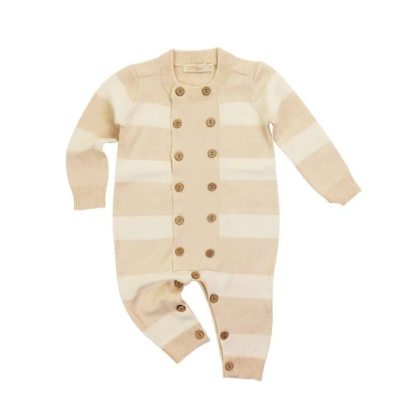 Cozy Cable Knit Organic Cotton Romper for Baby