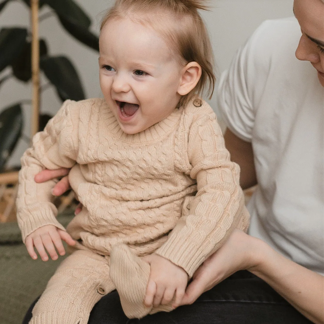 Cozy Organic Thick Knit Baby Romper