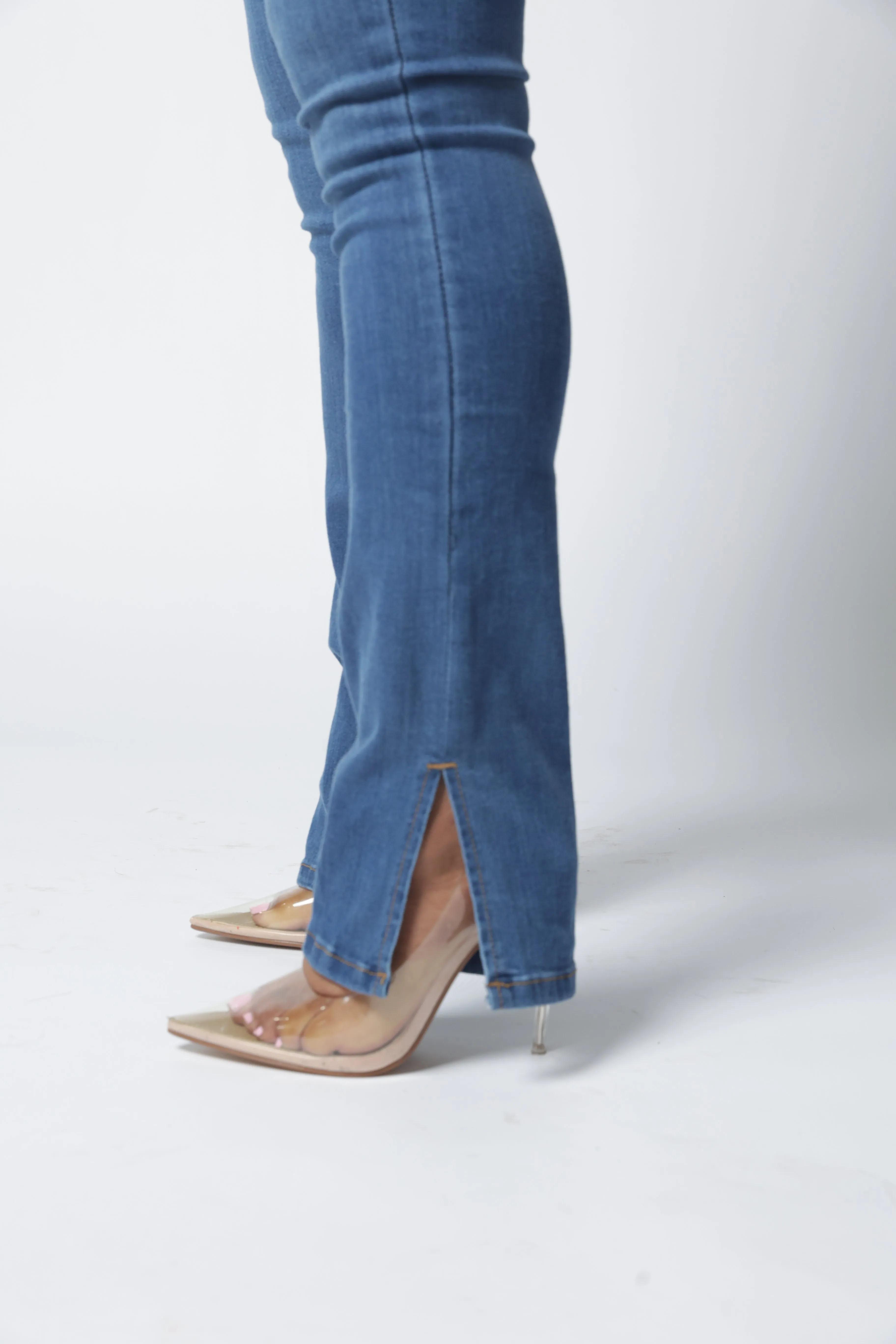 Cozy Side Slit Denim