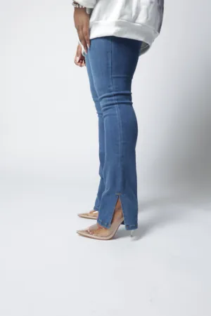 Cozy Side Slit Denim