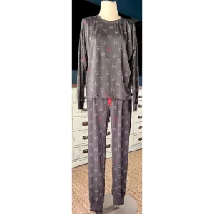 Cozy Zoe Heart Pajama Set M