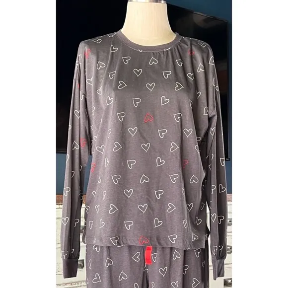 Cozy Zoe Heart Pajama Set M