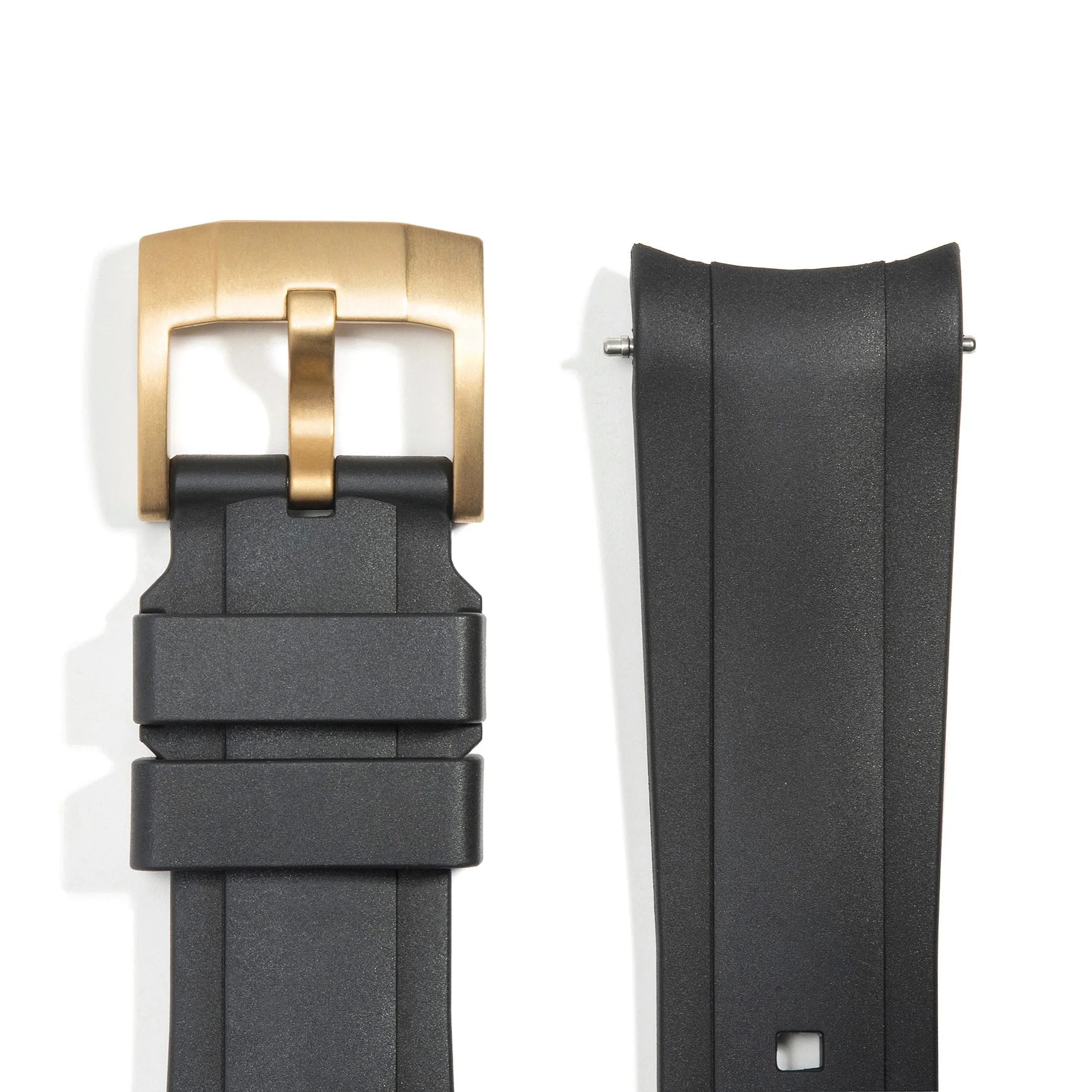 Curved End Rubber Strap for Rolex Explorer I 40mm with Tang Buckle
