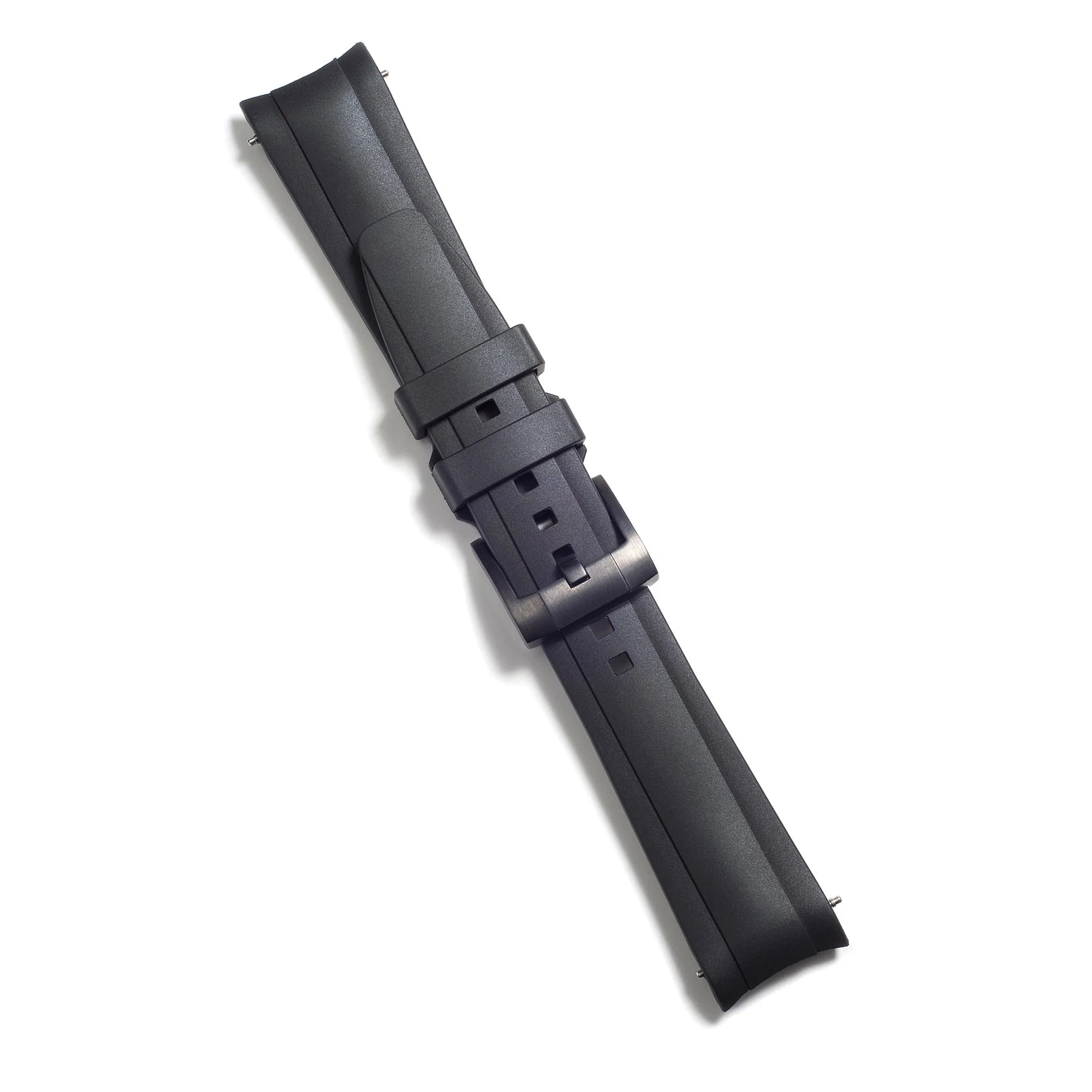 Curved End Rubber Strap for Rolex Explorer I 40mm with Tang Buckle