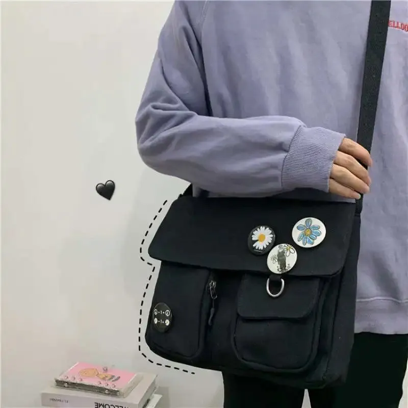 Cute Canvas Bag Wild Student Women Handbags Shoulder Bag Female Japanese Harajuku Diagonal Crossbody