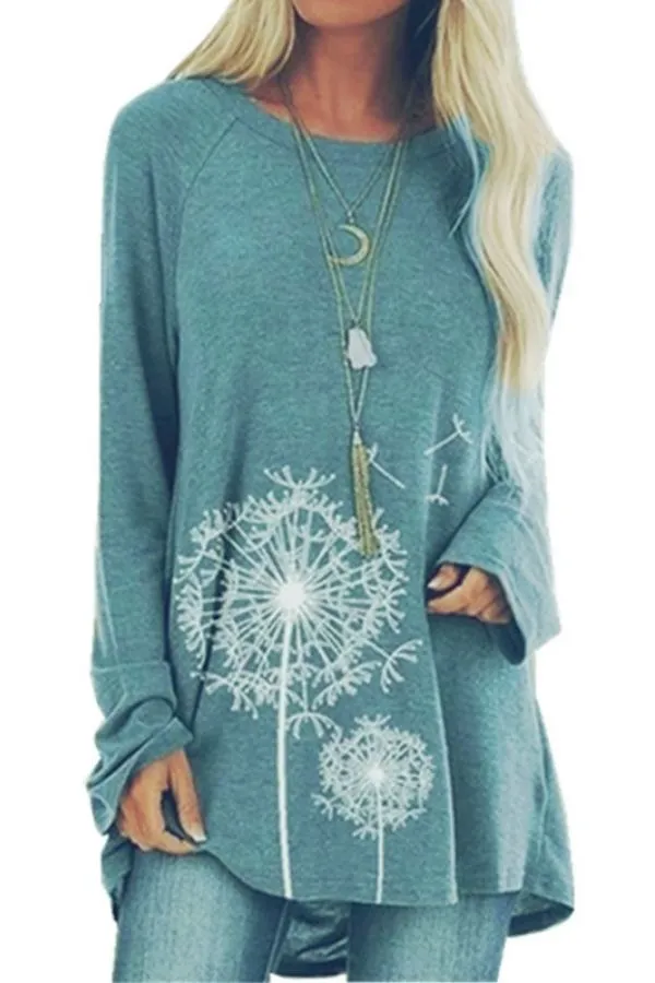 Dandelion Printing Casual Blouse