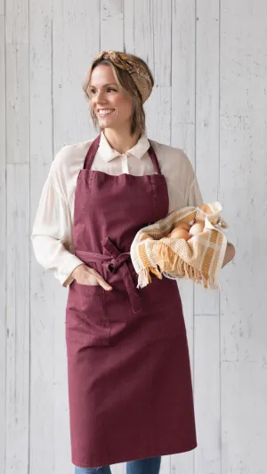 DANICA- Wine Heirloom Stonewash Apron