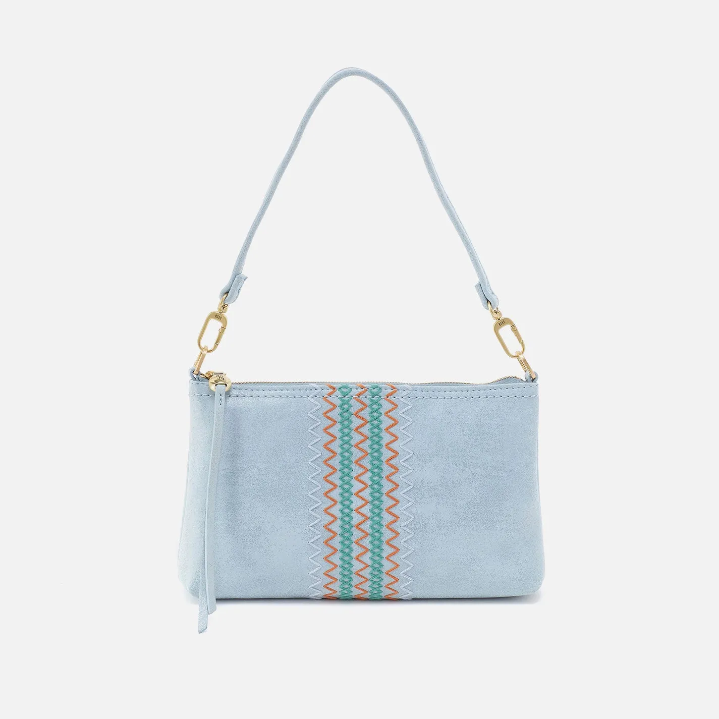 Darcy Crossbody In Buffed Leather - Sky