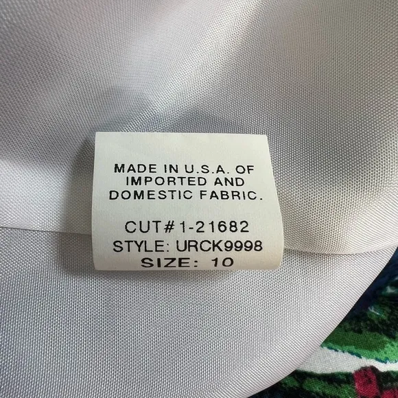 David Meister Floral Tropical Print Cap Sleeve Dress Size 10