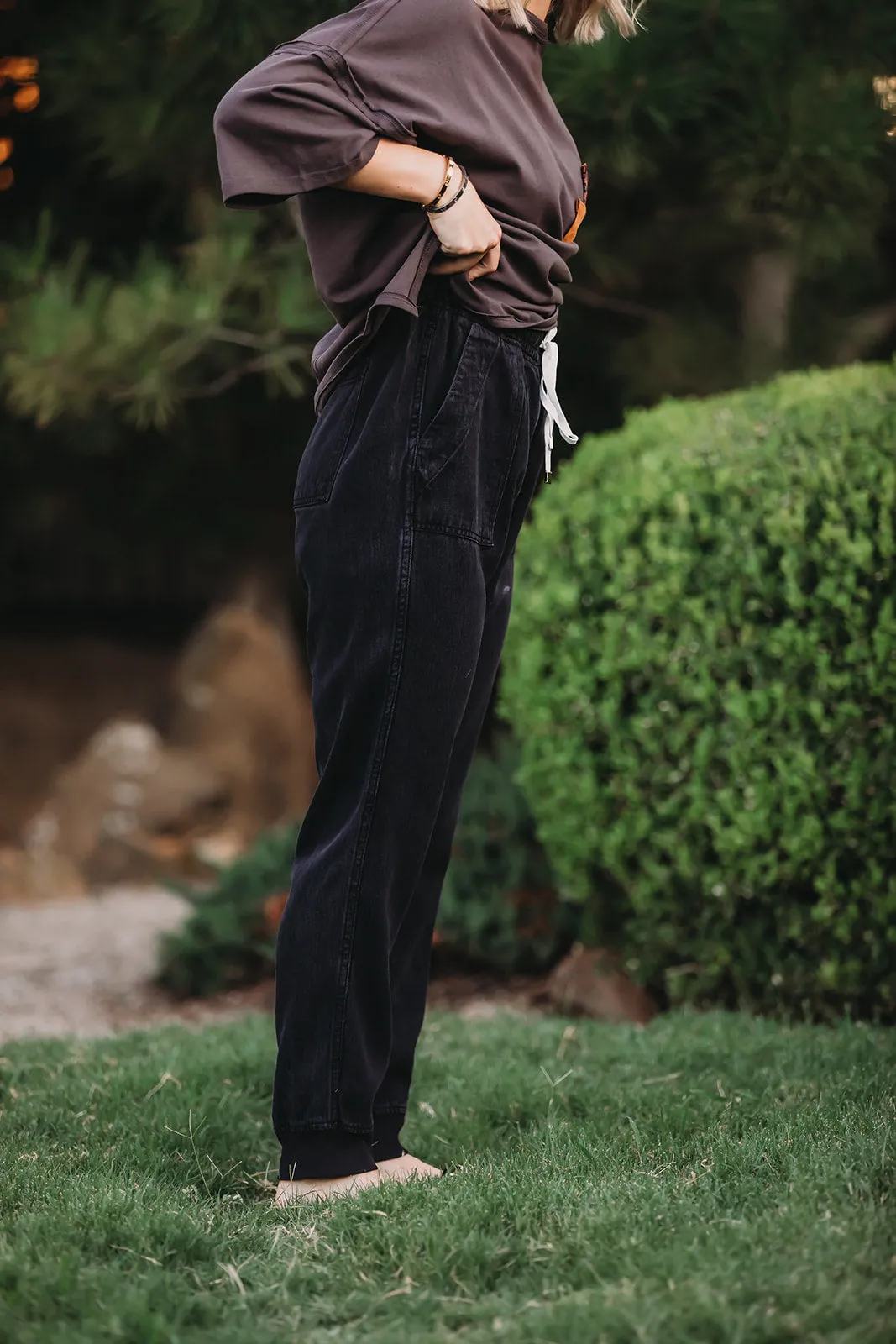 Dear John Jacey Joggers in Black