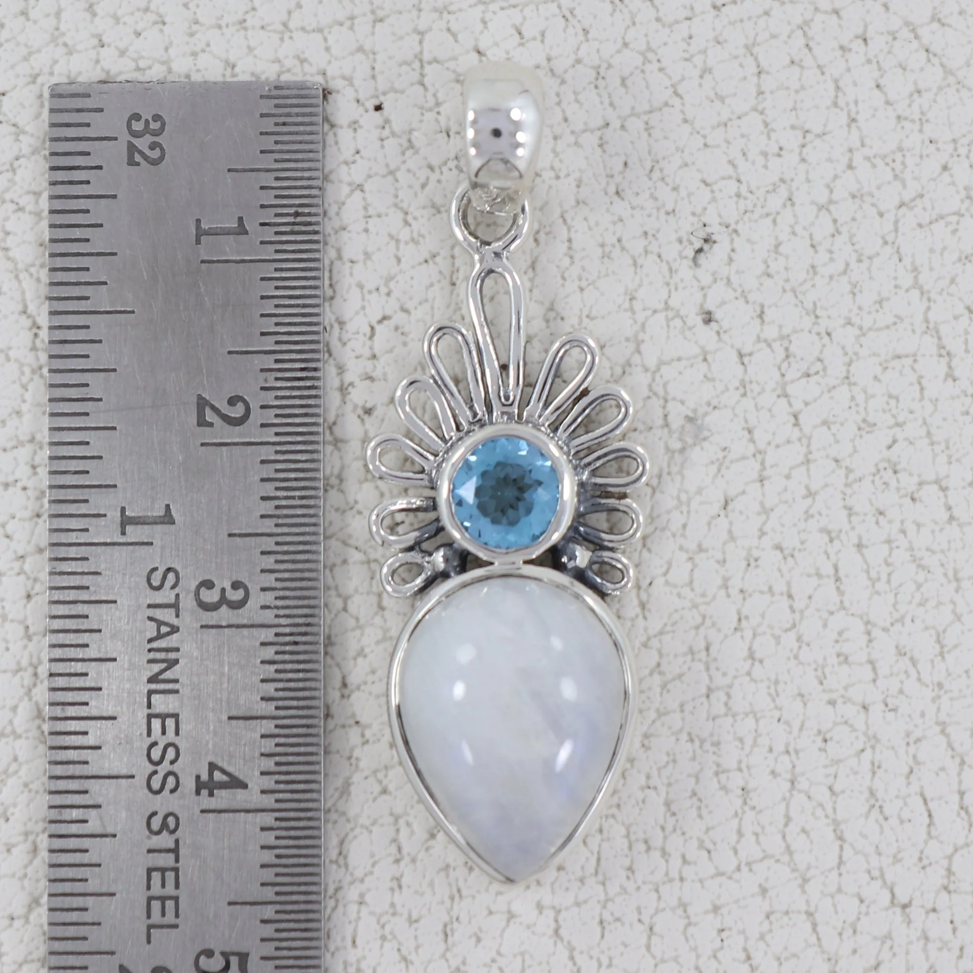 Dendritic Opal Silver Designer Pendant