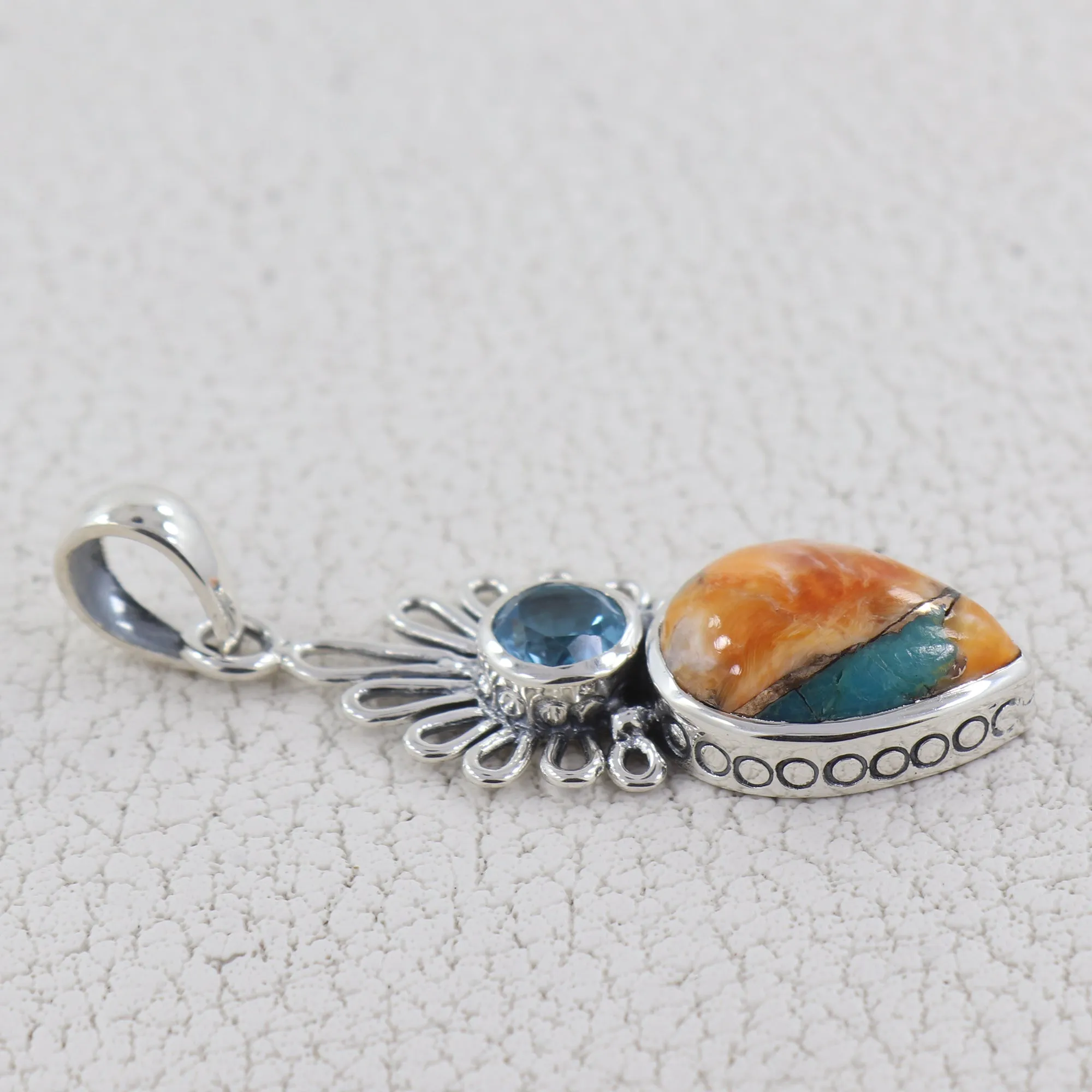 Dendritic Opal Silver Designer Pendant