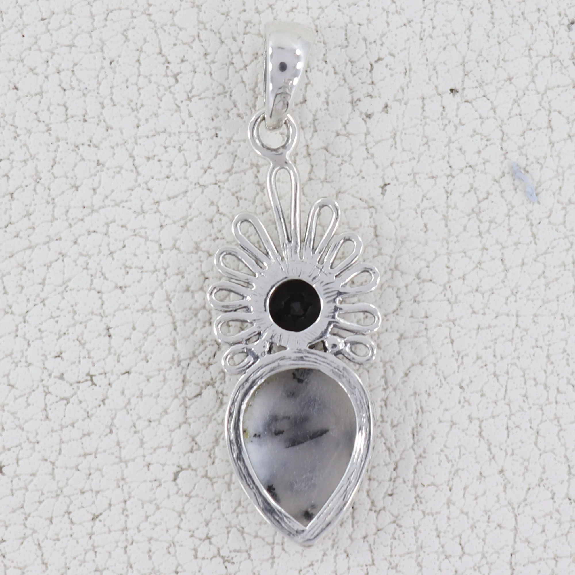 Dendritic Opal Silver Designer Pendant