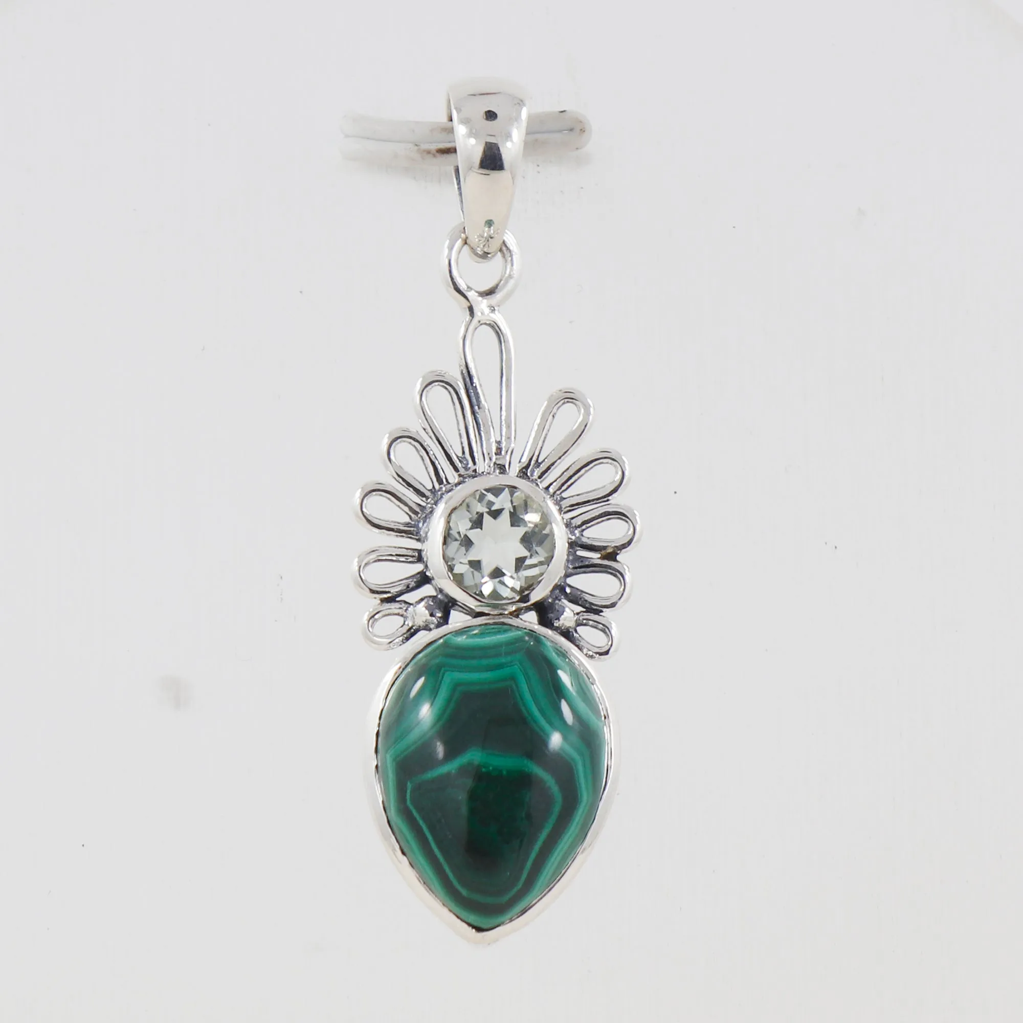 Dendritic Opal Silver Designer Pendant