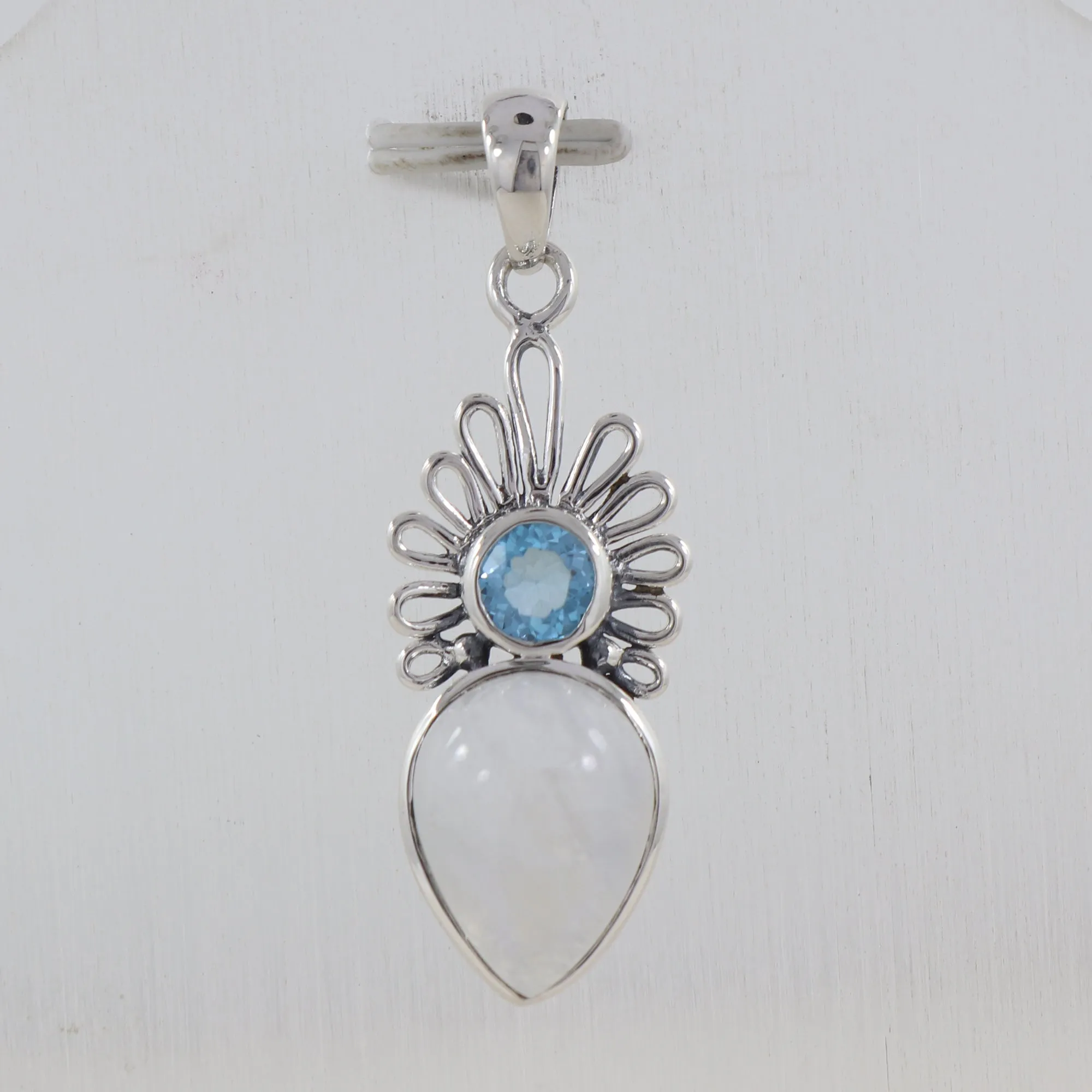 Dendritic Opal Silver Designer Pendant