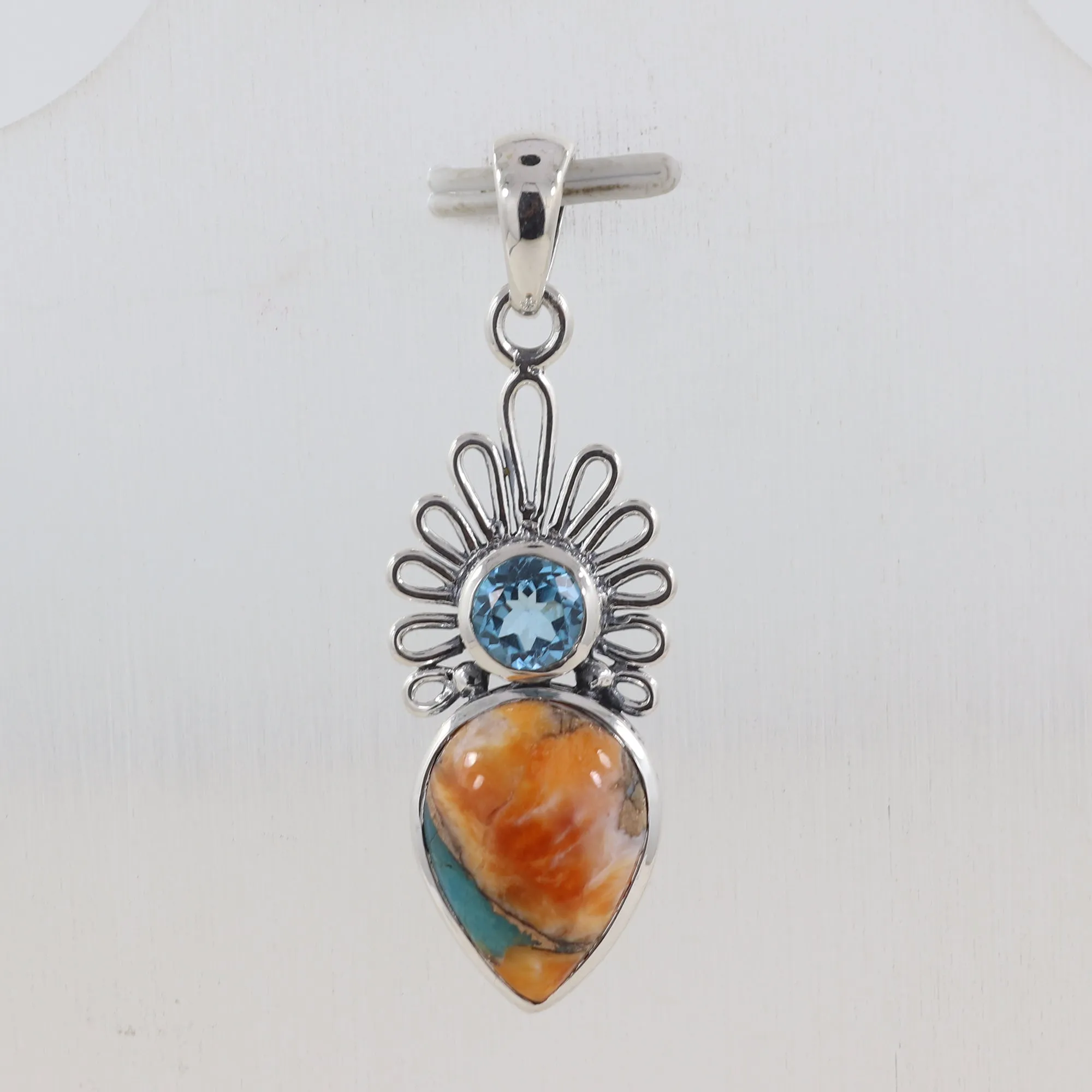 Dendritic Opal Silver Designer Pendant