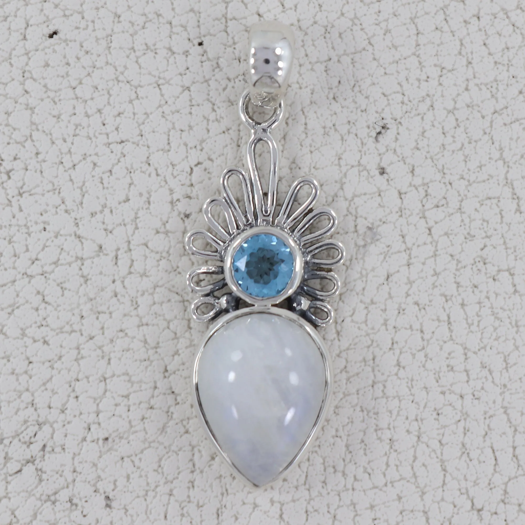 Dendritic Opal Silver Designer Pendant