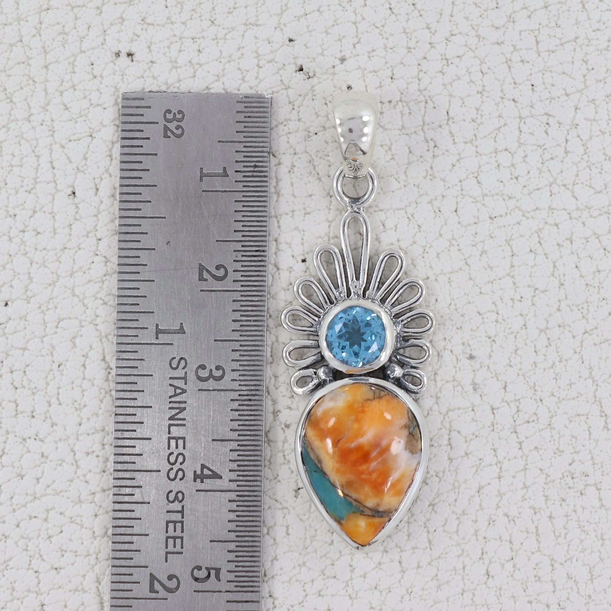 Dendritic Opal Silver Designer Pendant
