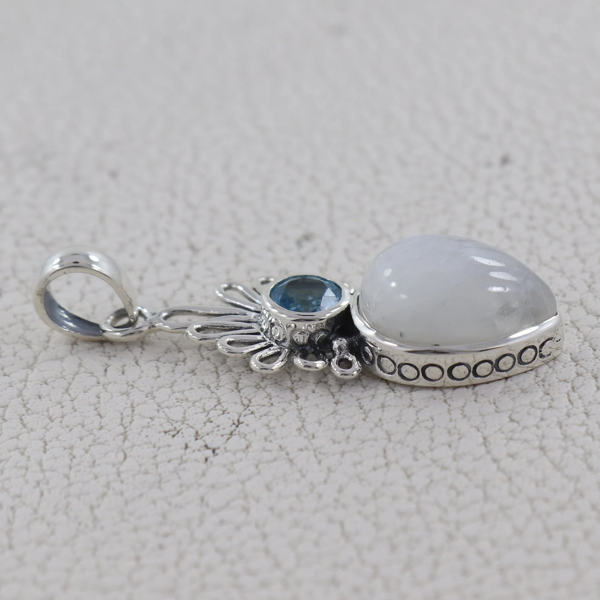 Dendritic Opal Silver Designer Pendant