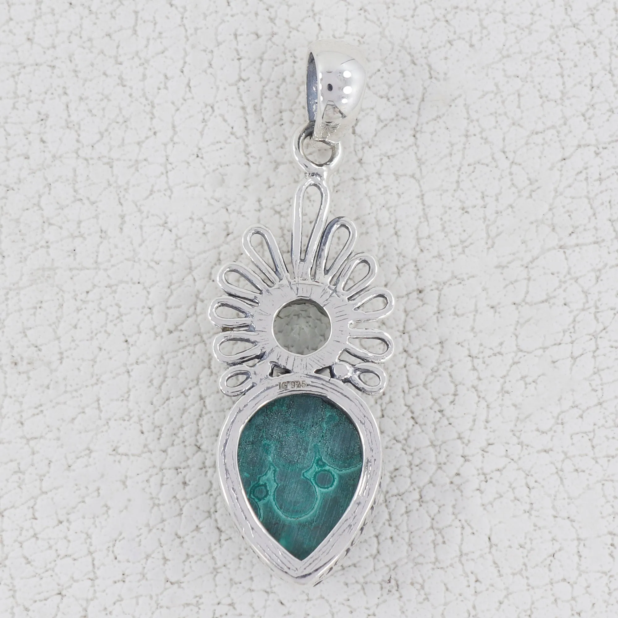 Dendritic Opal Silver Designer Pendant