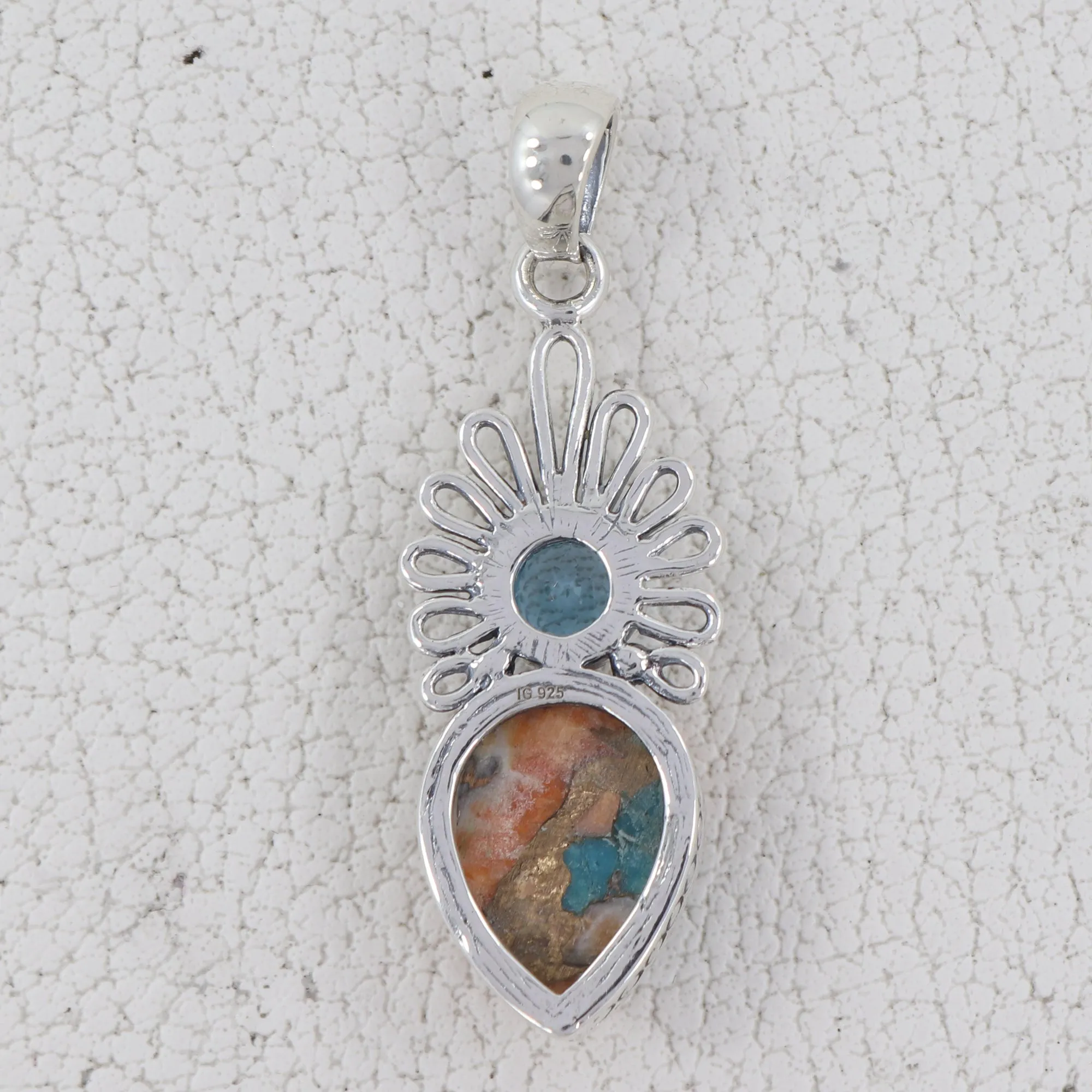 Dendritic Opal Silver Designer Pendant