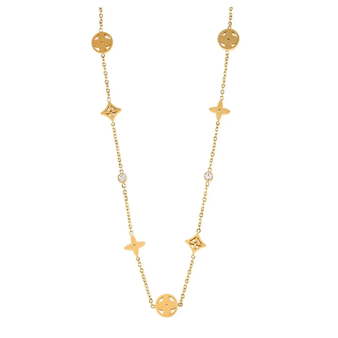 Designer Inspired Clover Necklace - Gold