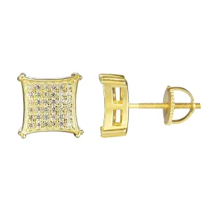 Designer Kite Shape Canary Bling Stud Earrings