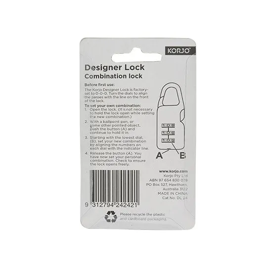 Designer Lock Combination lock (Red)