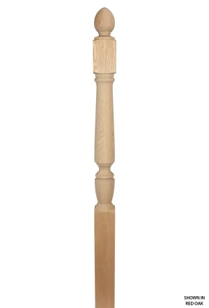 Designer Series - 4400 Profile 3 1/2  Inch Turned Wood Newel Post