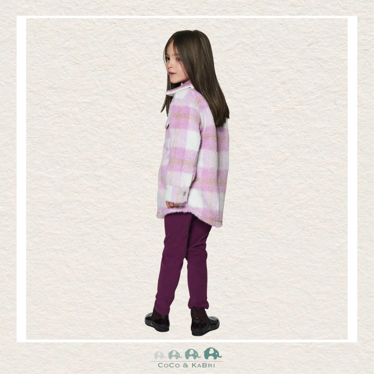 *Deux Par Deux: Plaid Overshirt With Pockets - Lilac
