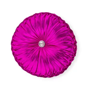Diamante Scatter Cushion 40cm Round Cerise Pink MC-067