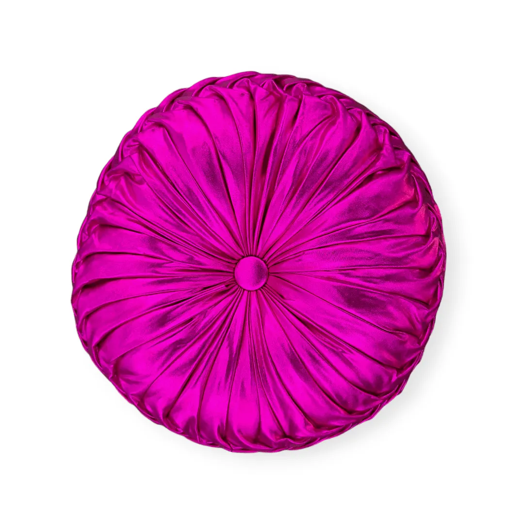 Diamante Scatter Cushion 40cm Round Cerise Pink MC-067