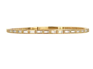 Diamond Baguette Flexible Bangle