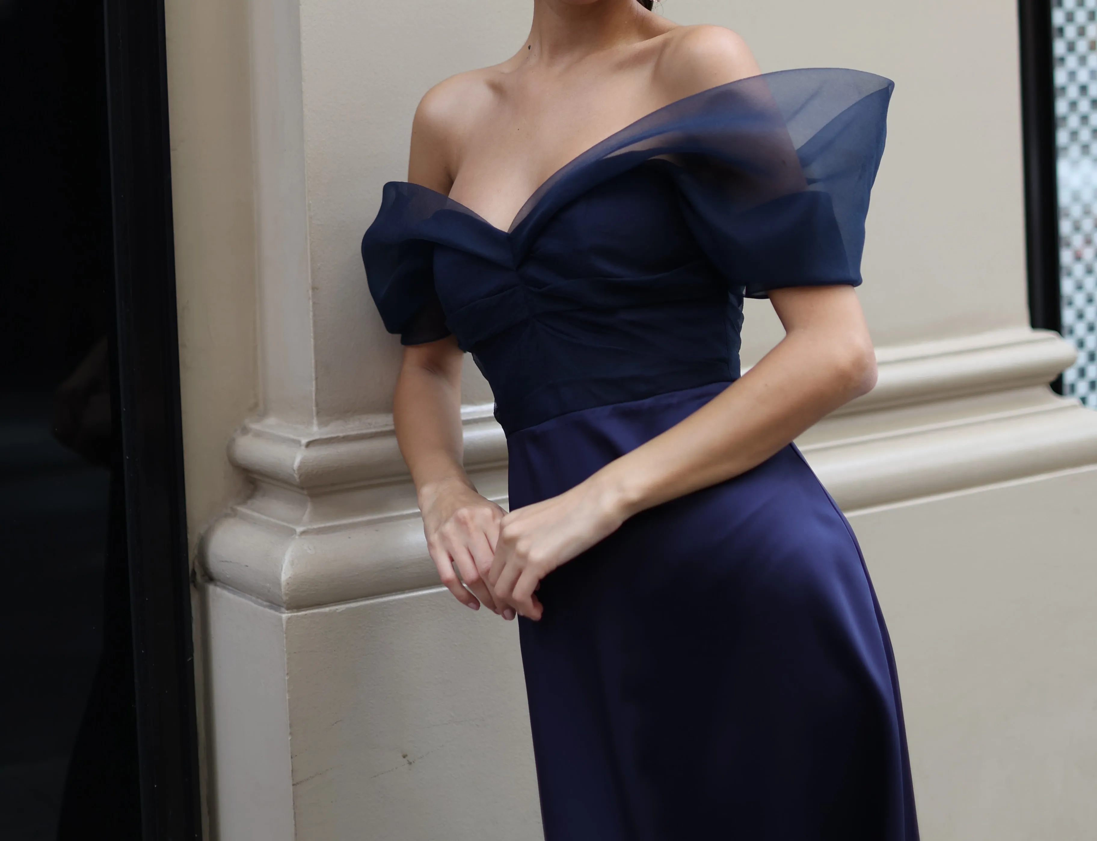 Diana midi satin skirt dress