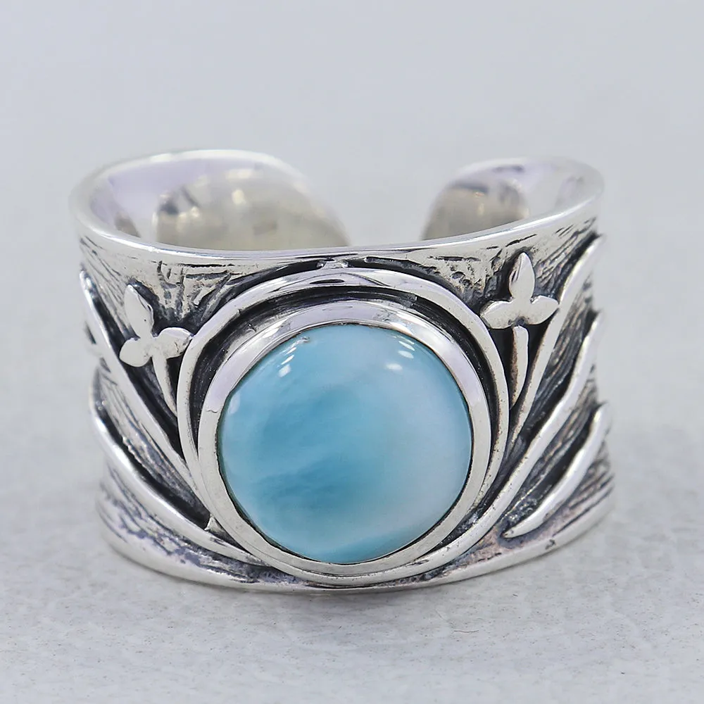 Dominican Republic Larimar Designer Rings