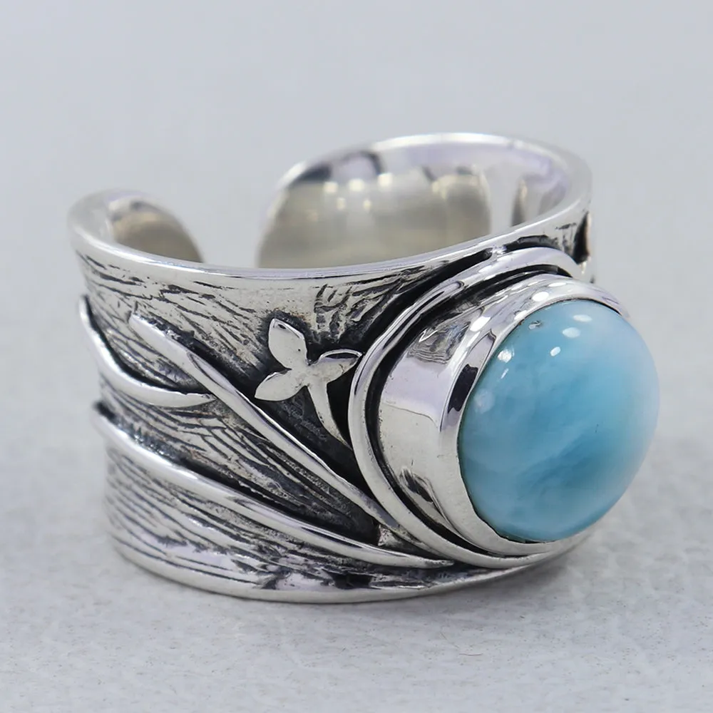 Dominican Republic Larimar Designer Rings