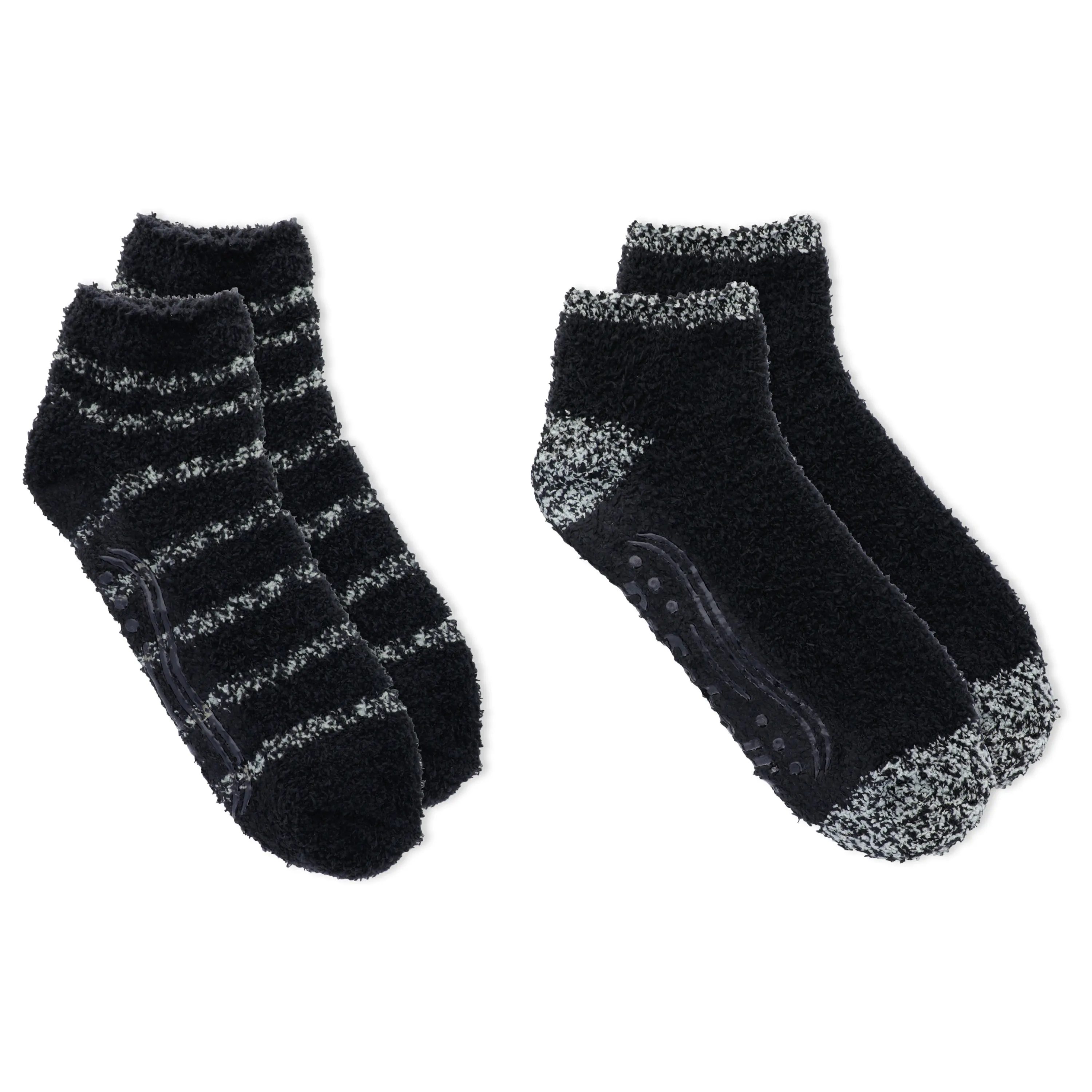 Dr. Scholl's Women's Soothing Spa Gripper Low Cut Socks 2 Pair Pack - Lavender & Vitamin E Infused, Cozy Comfort