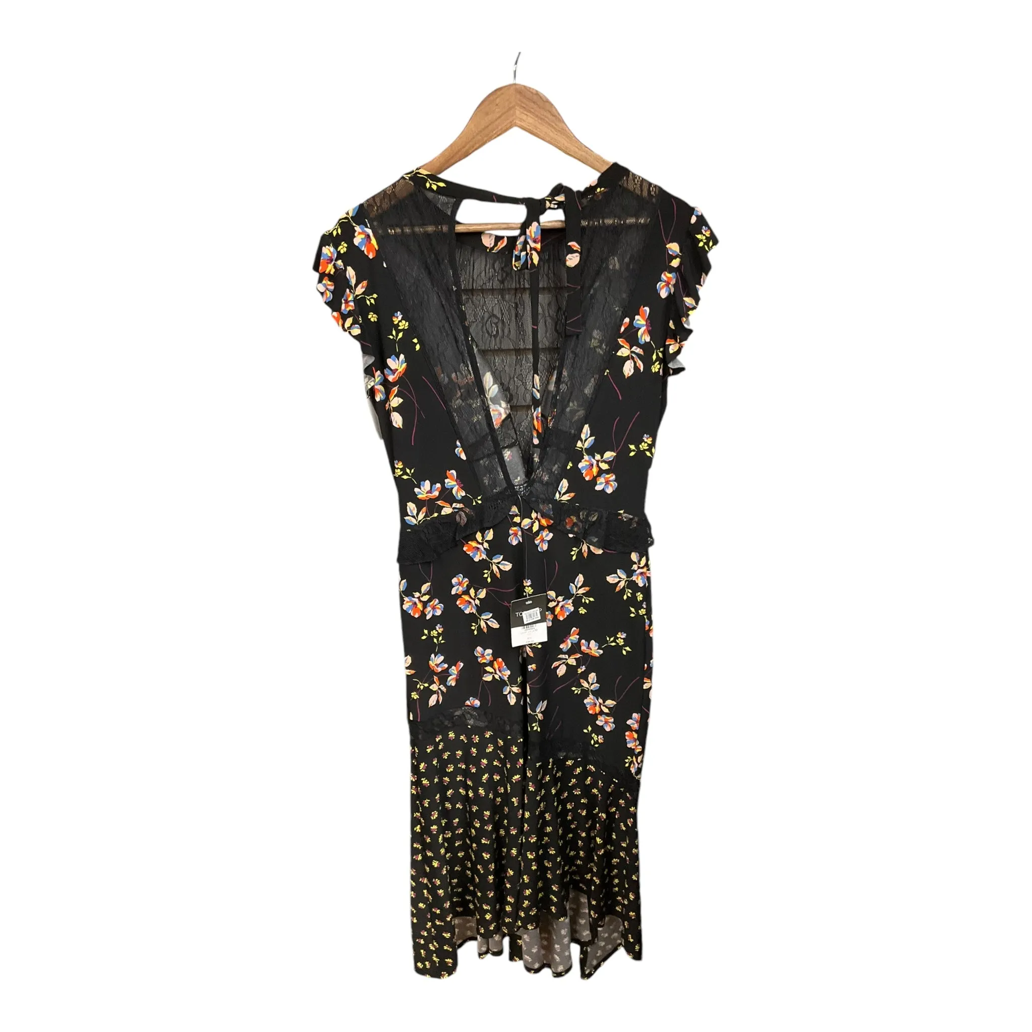 Dress Casual Maxi By Topshop In Black, Size: S